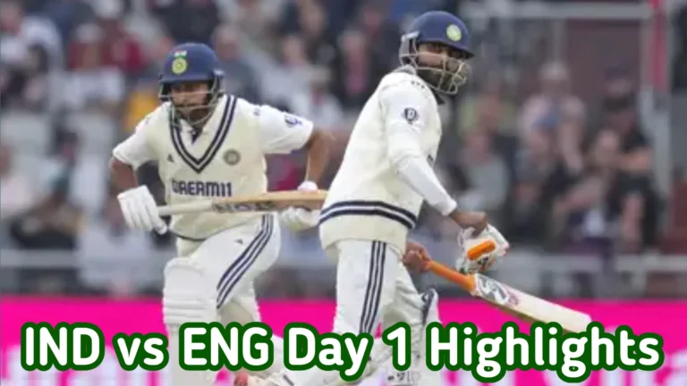 IND vs ENG 4th Test Day 1